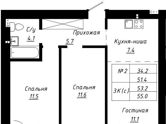 квартира г Барнаул р-н Индустриальный ЖК Колумб фото 1