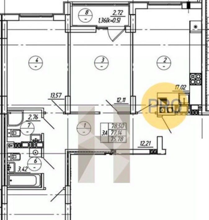 квартира г Калининград р-н Московский ул Батальная 65а фото 3