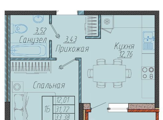 квартира г Краснодар р-н Прикубанский ул им. генерала Корнилова 5 фото 1