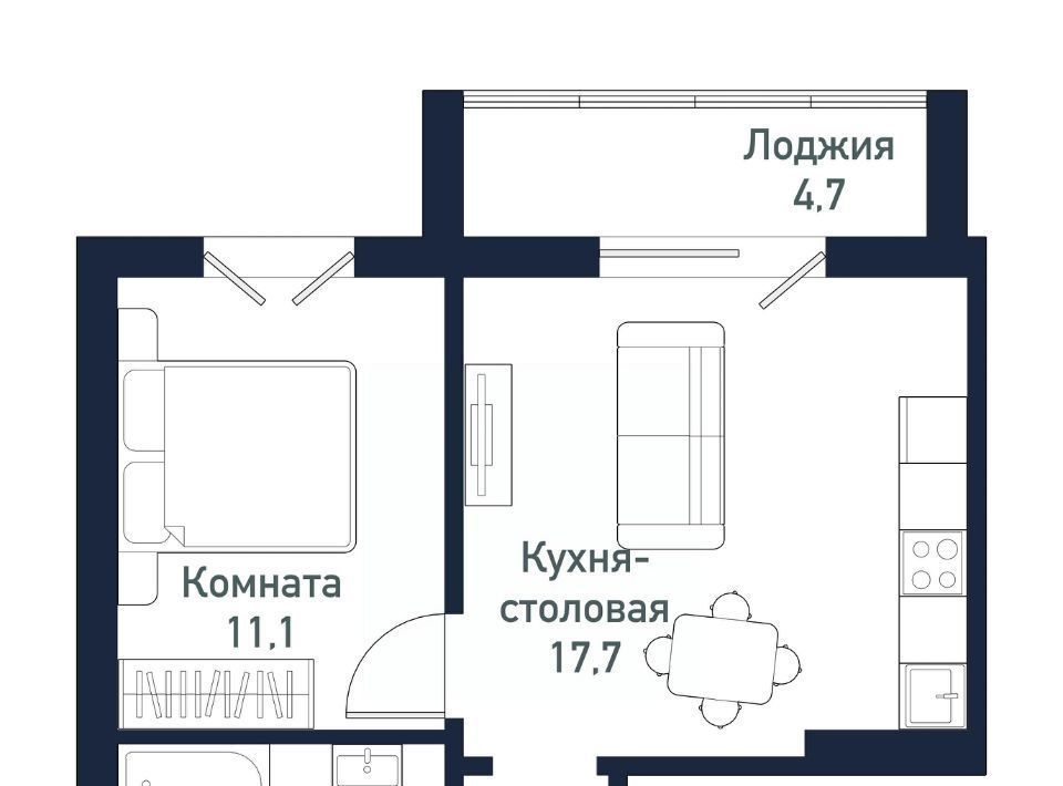 квартира р-н Сосновский п Западный микрорайон «Просторы» Кременкульское с/пос фото 1