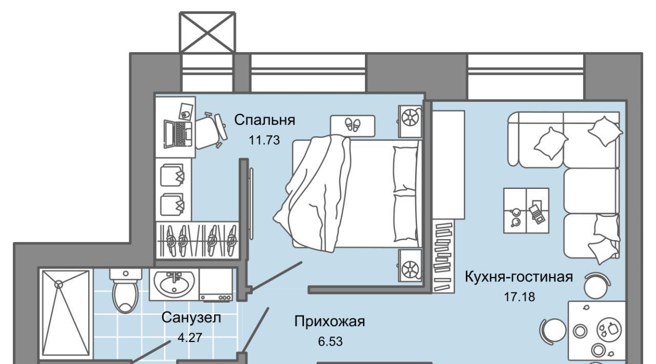 квартира г Екатеринбург п Широкая Речка Чкаловская ЖК «Лес» фото 1