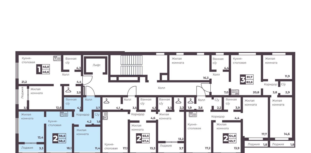 квартира г Челябинск р-н Тракторозаводский ЖК Ленина 4 фото 1