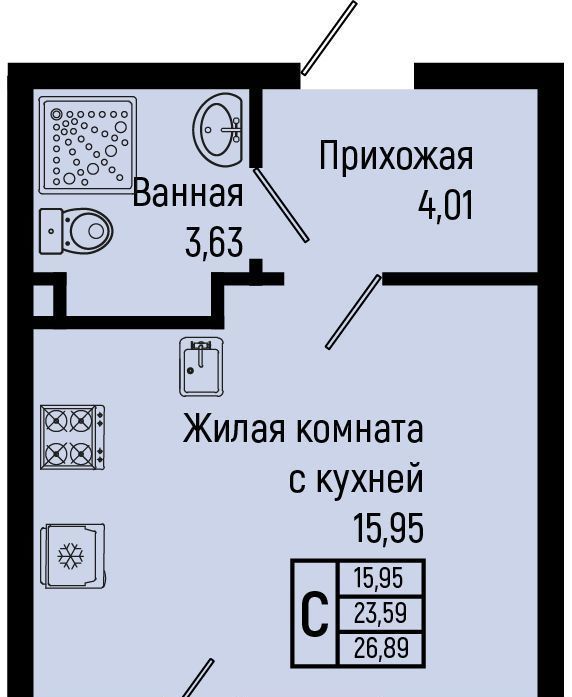 квартира р-н Туапсинский с Ольгинка мкр 3-й 21 Новомихайловское городское поселение фото 1