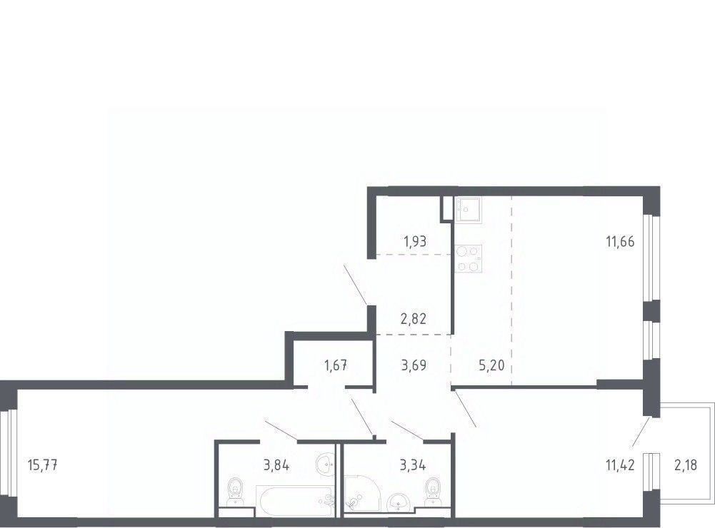 квартира г Тюмень р-н Ленинский ЖК «Чаркова 72» 1/3 фото 1