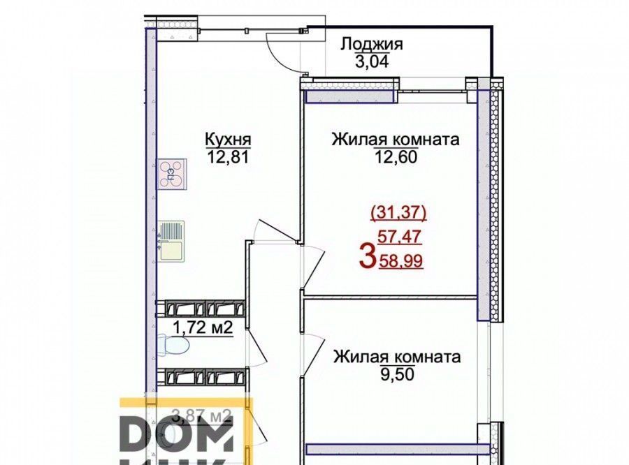 квартира г Ярославль р-н Фрунзенский ЖК «АЭРОПАРК» фото 1