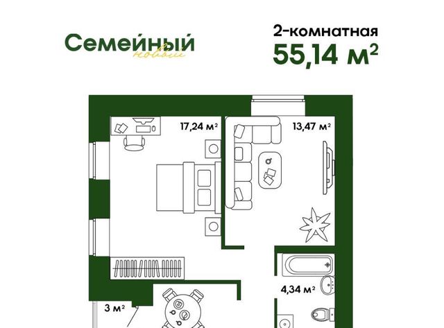 ЖК «Семейный» с 14/4, Засечный сельсовет фото