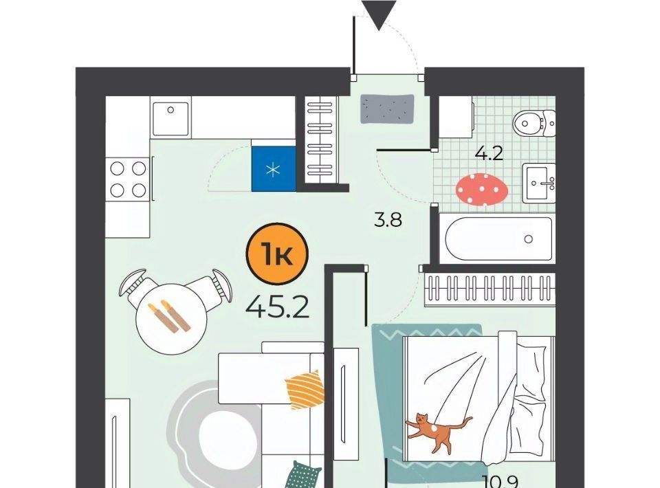 квартира г Тюмень р-н Восточный ул Мельникайте 145к/2 фото 1