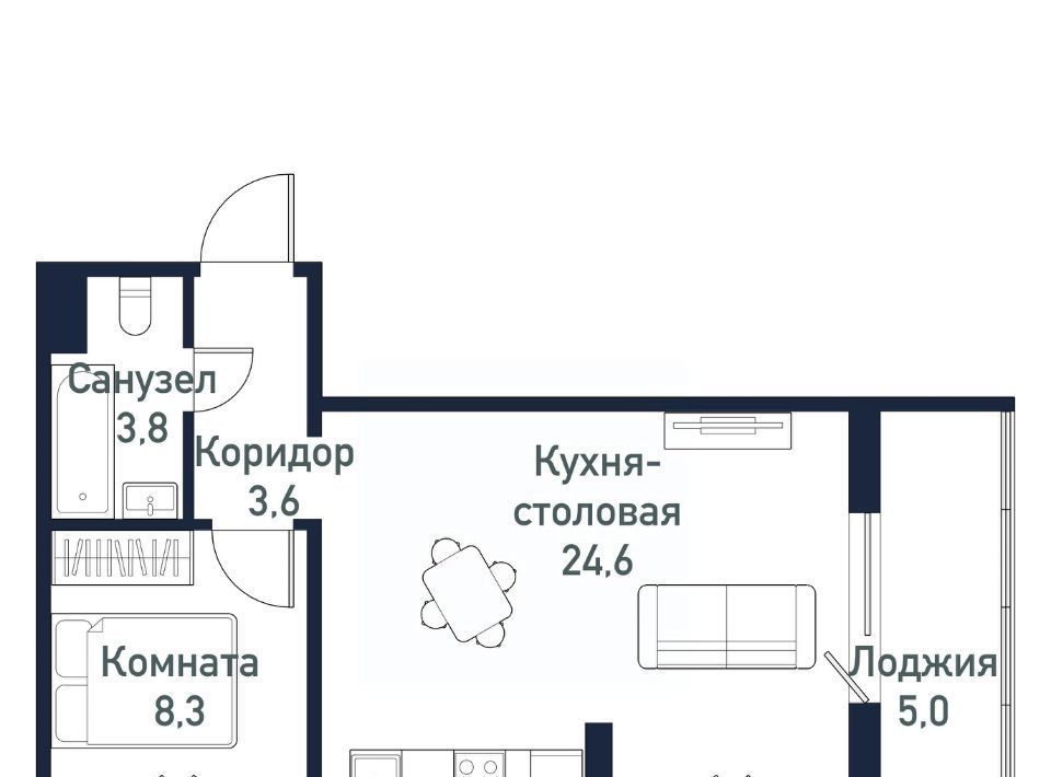 квартира р-н Сосновский п Западный микрорайон «Просторы» Кременкульское с/пос фото 1