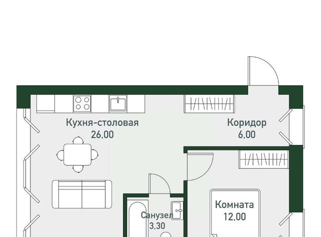 квартира ул Спортивная 20 Кременкульское с/пос фото