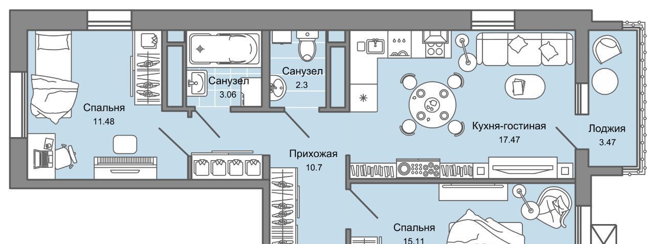 квартира г Ульяновск р-н Заволжский Новый Город 10-й кв-л, Улла жилой комплекс фото 1