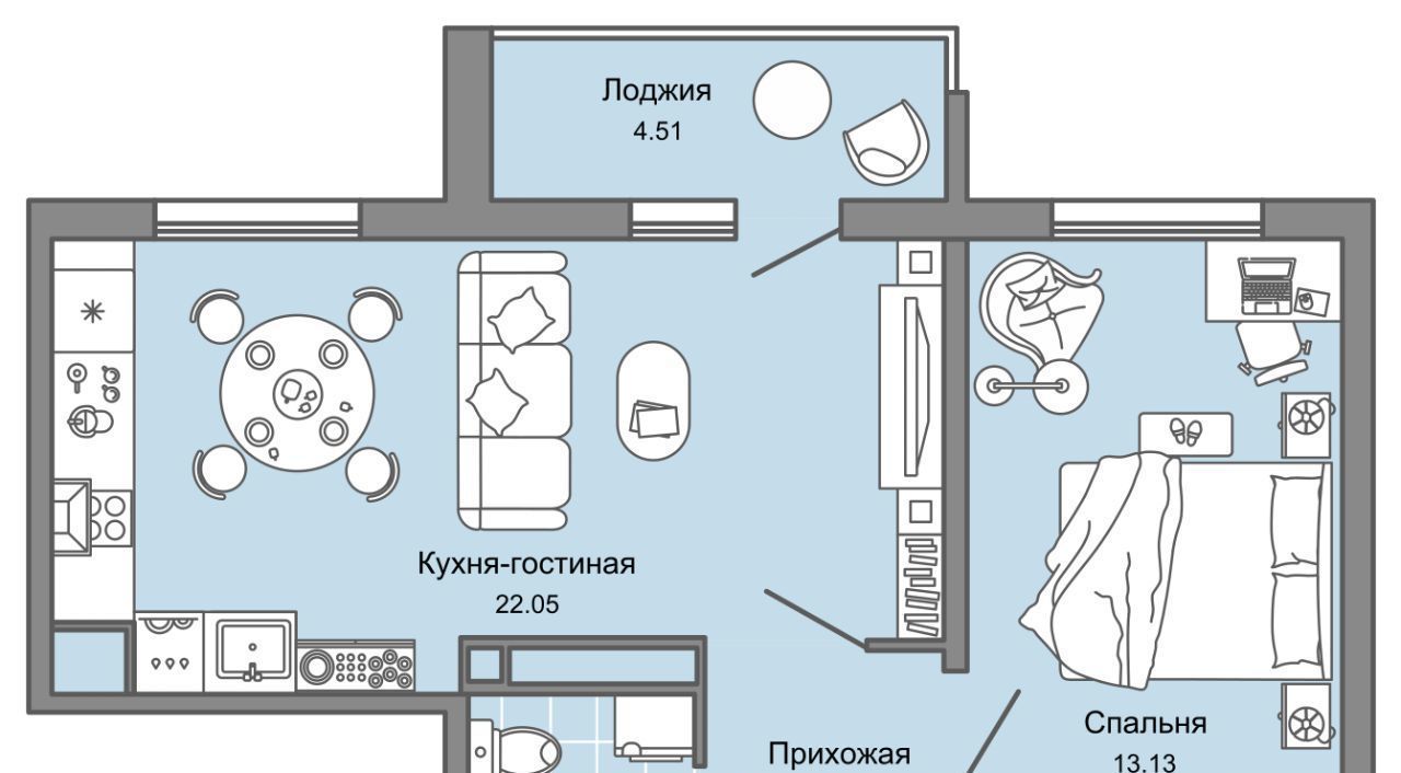 квартира г Ульяновск р-н Засвияжский микрорайон «Юго-Западный» 2 Ультраград жилой комплекс фото 1