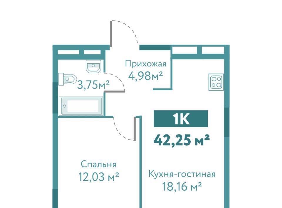 квартира г Тюмень р-н Ленинский ул Павла Никольского 10к 1 блок 2 фото 1