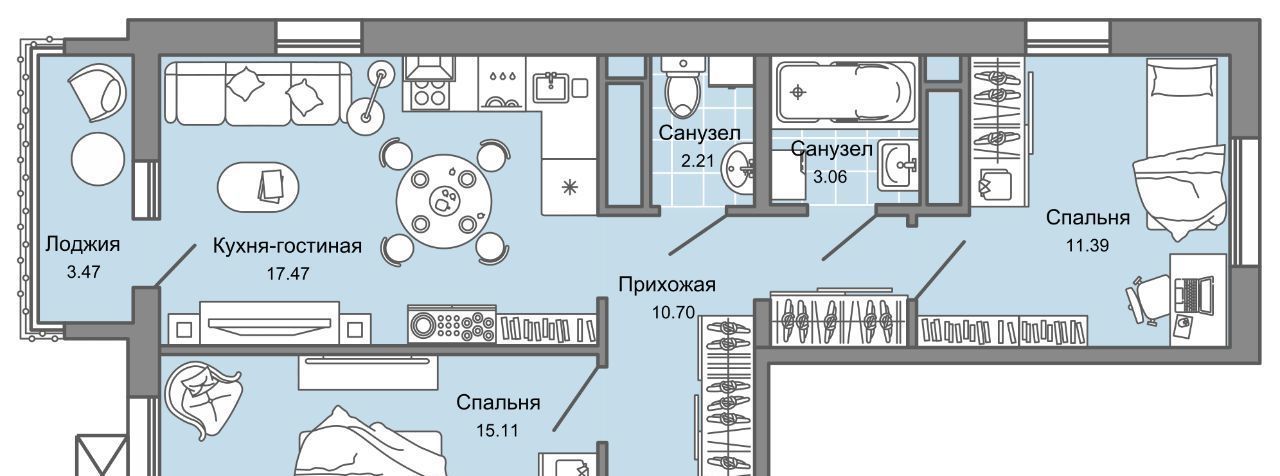 квартира г Ульяновск р-н Заволжский Новый Город ЖК Юлла 10-й кв-л фото 1