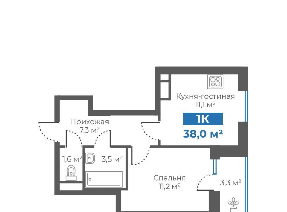 квартира г Тюмень р-н Калининский ул Интернациональная 197в фото 1