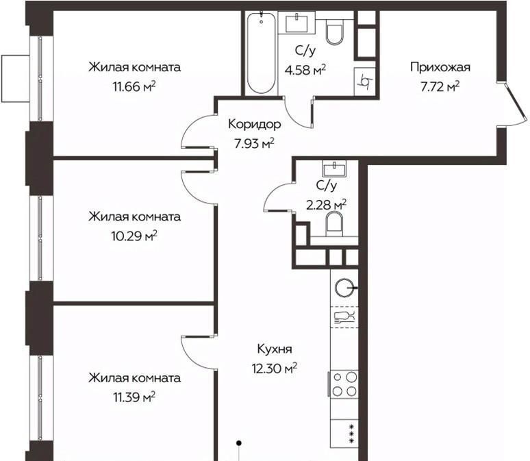 квартира г Одинцово ЖК «Каштановая Роща» Одинцово фото 1