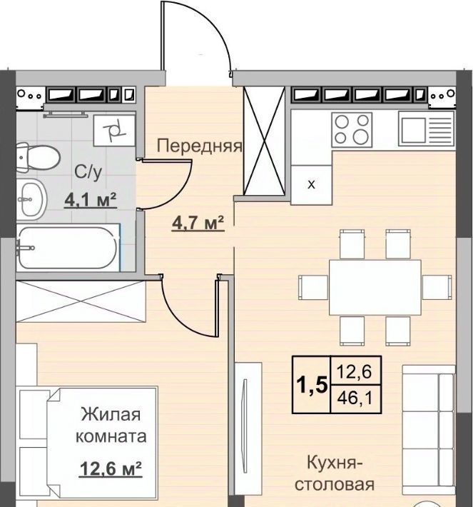 квартира г Ижевск р-н Первомайский ул Ухтомского фото 1