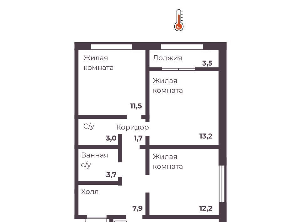 квартира г Челябинск р-н Тракторозаводский ЖК Ленина 4 фото 1