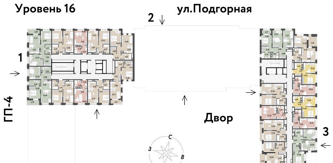 квартира г Тюмень р-н Калининский ул Подгорная 61к/1 фото 2