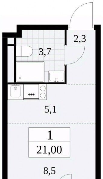 квартира г Москва п Сосенское ЖК Прокшино 8к/2 метро Прокшино фото 1