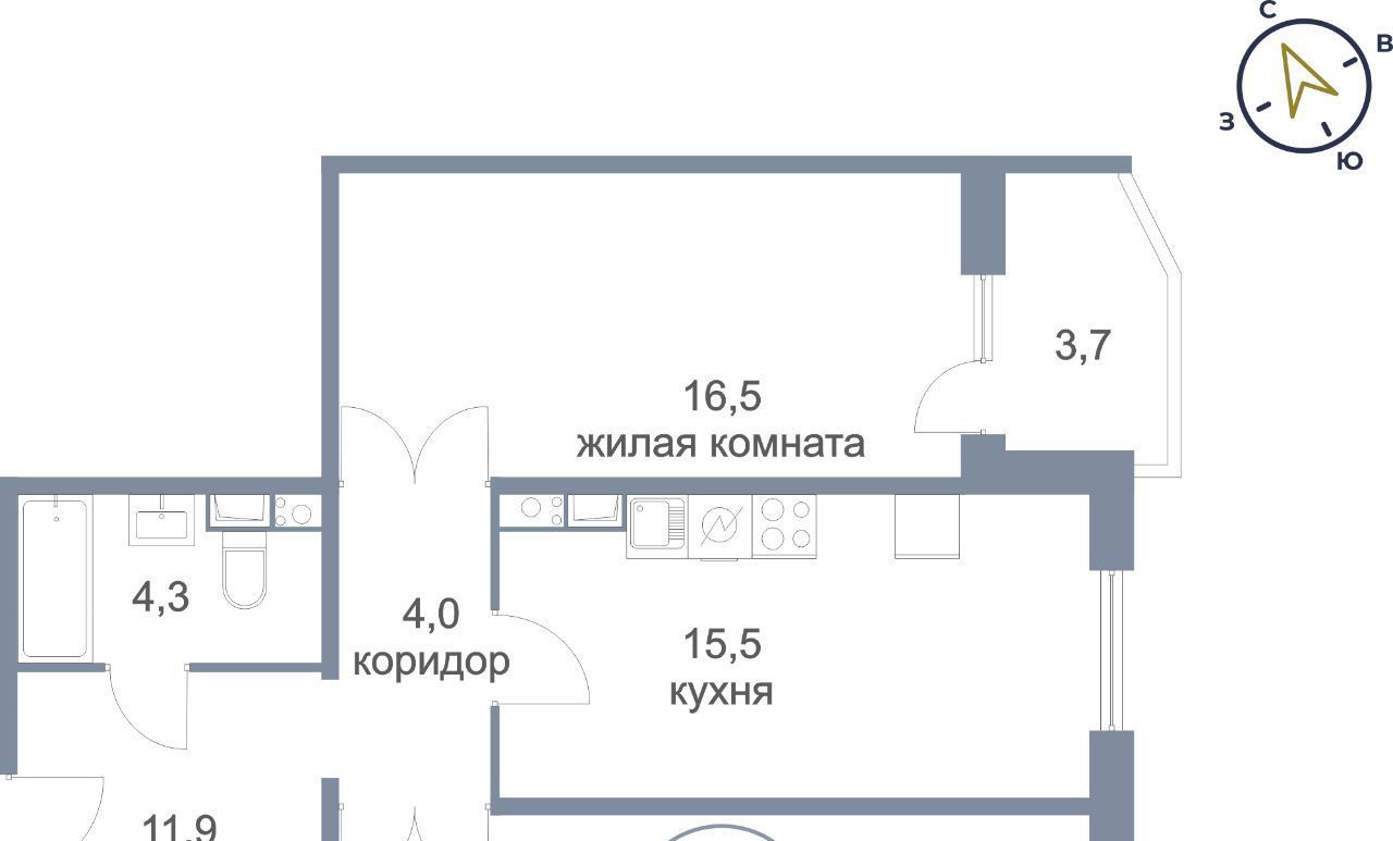 квартира г Сургут 22-й микрорайон ЖК Белые Ночи 22-й фото 1