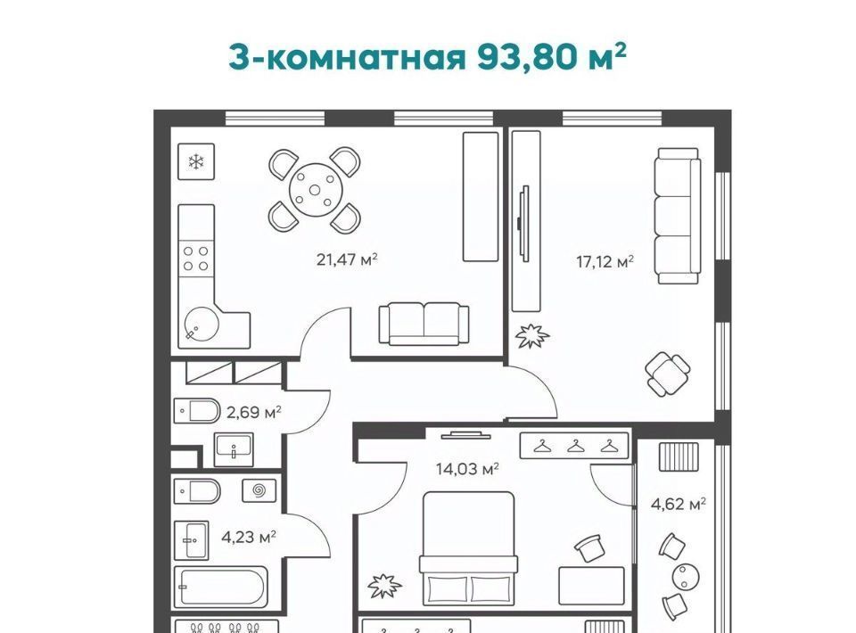 квартира г Нижний Новгород Заречная ш Анкудиновское фото 1