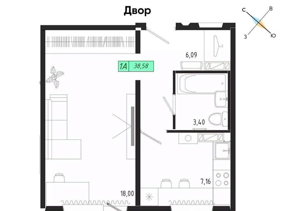 квартира г Томск р-н Октябрьский тракт Иркутский 185б фото 1