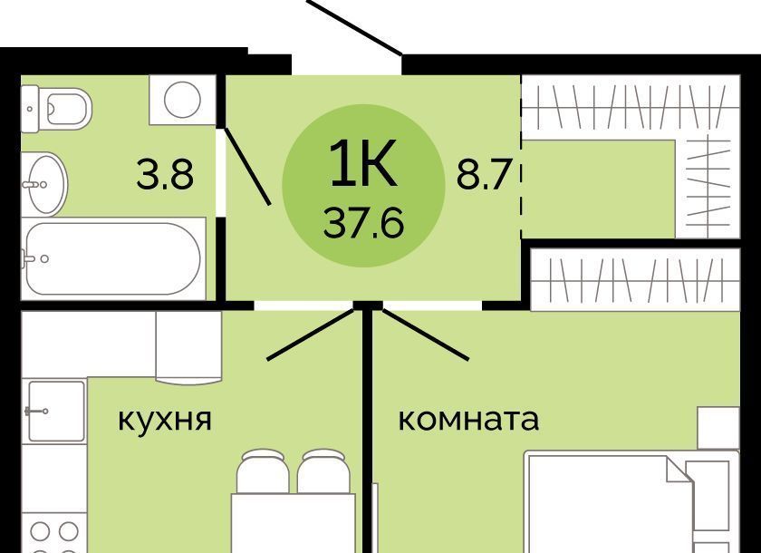 квартира г Пермь р-н Свердловский Краснова ЖК Красное яблоко фото 1