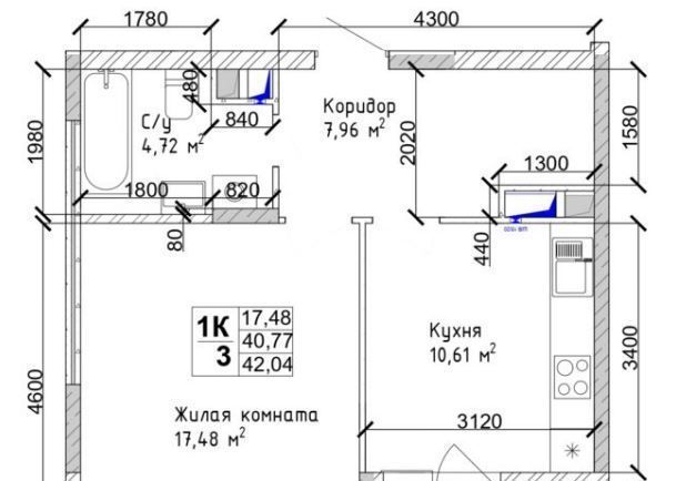 квартира г Кемерово р-н Заводский 15-й микрорайон Южный 6 фото 4