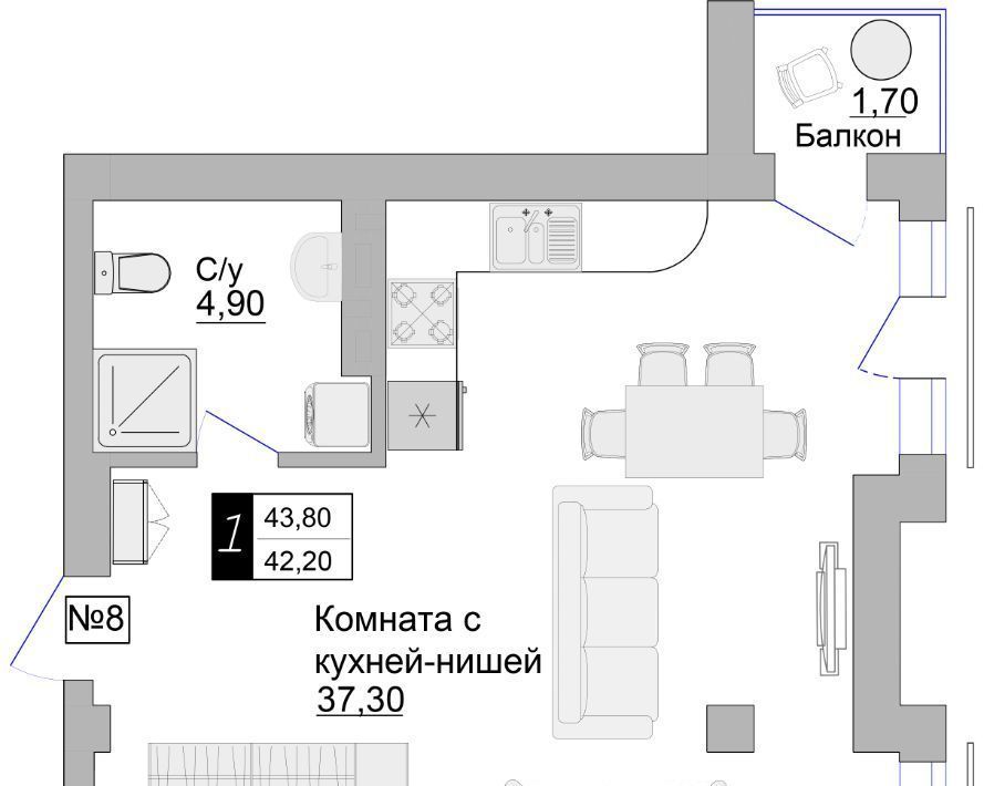 квартира р-н Зеленоградский г Зеленоградск ул Гагарина 57 фото 1