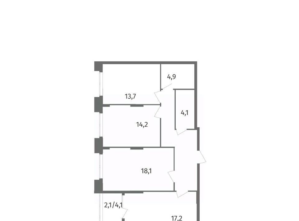 квартира г Калининград р-н Центральный ул Маршала Борзова 109 фото 1