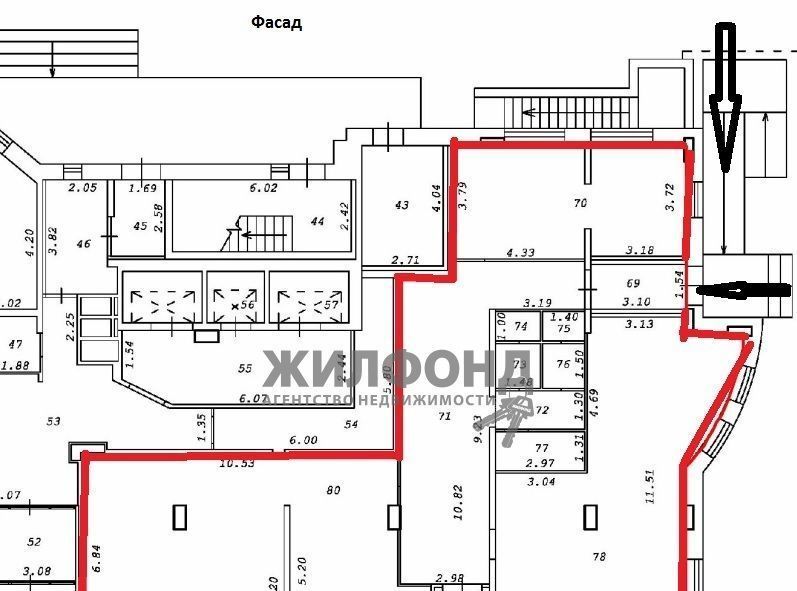 торговое помещение г Новосибирск р-н Октябрьский ул Лескова 25 фото 2