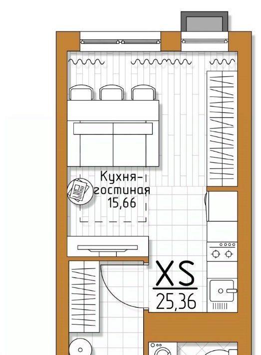 квартира р-н Ленинский п Молодежный 5 Баллов жилой комплекс, Тула фото 1