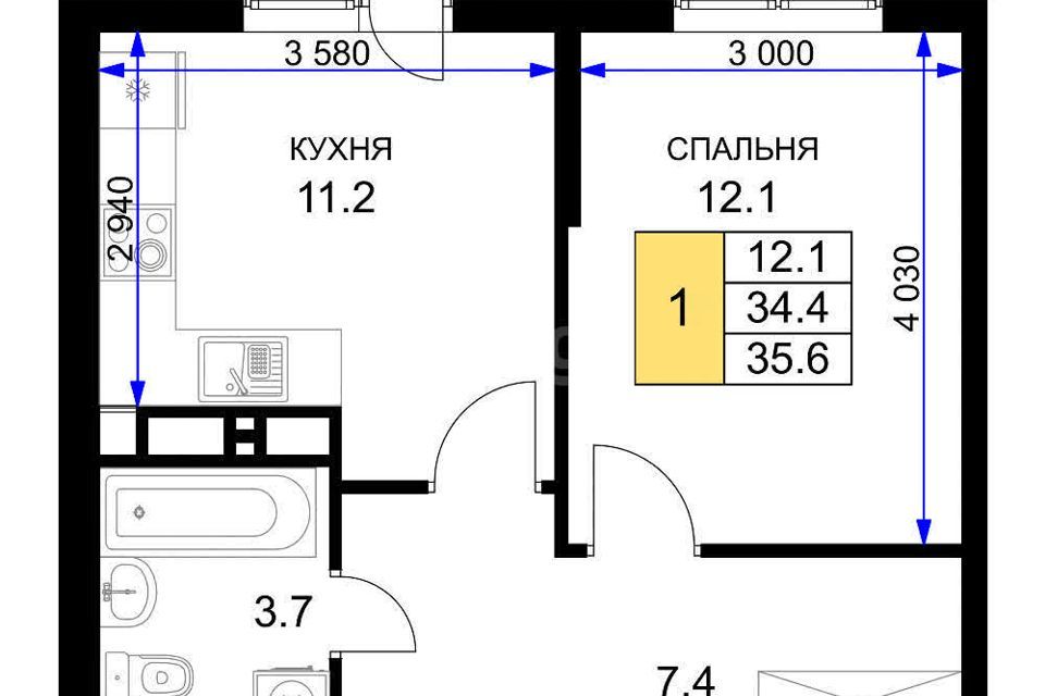 квартира г Краснодар ул им. Героя Ростовского 8к/6 муниципальное образование Краснодар фото 1