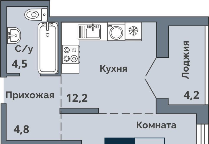 квартира г Курган Центральный ЖК «Счастье» жилрайон фото 1