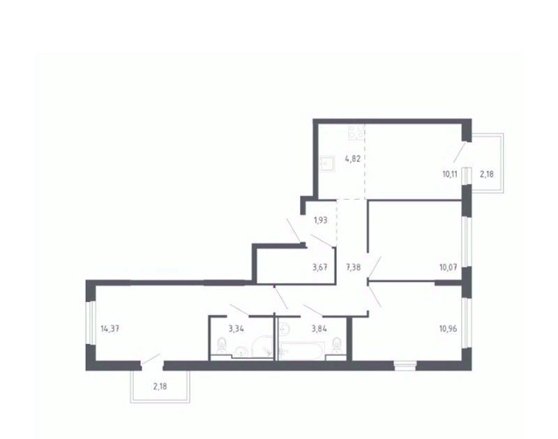 квартира г Тюмень р-н Ленинский ЖК «Чаркова 72» 1/3 фото 1