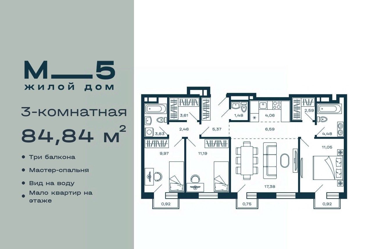 квартира г Красногорск Павшино ЖК М_5 фото 1