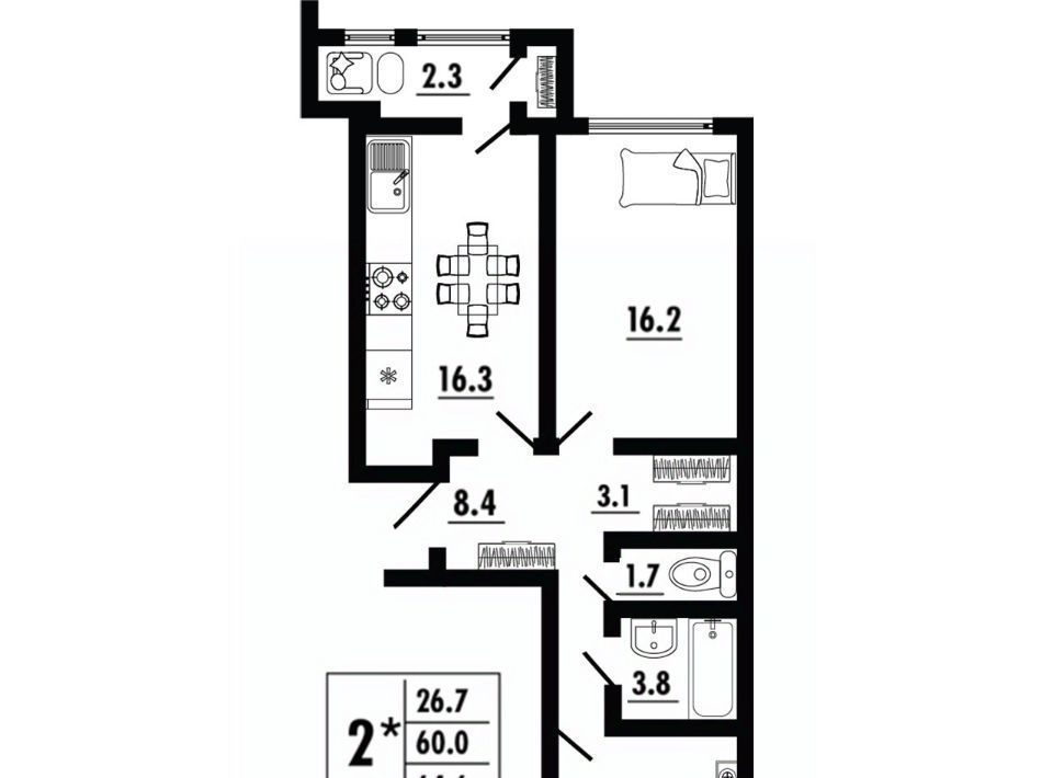 квартира г Ростов-на-Дону р-н Советский ул Благодатная 164 фото 1