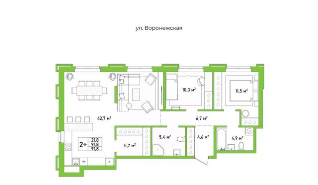 р-н Железнодорожный Большая-Вяземская кв-л фото