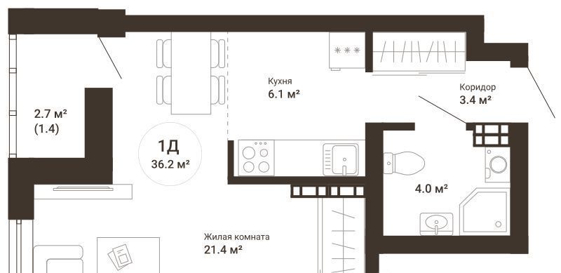 квартира г Екатеринбург Ботаническая ул 2-я Новосибирская 10 фото 1