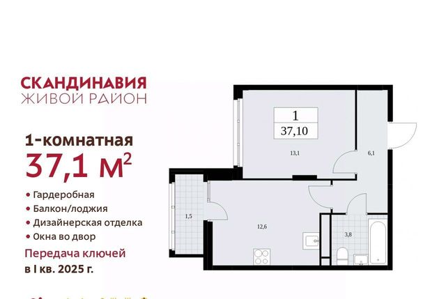 ЖК Скандинавия 3/2 метро Бунинская аллея 36. фото