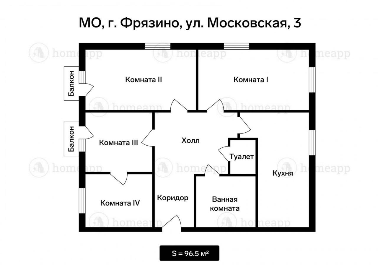 квартира г Фрязино ул Московская 3 фото 11