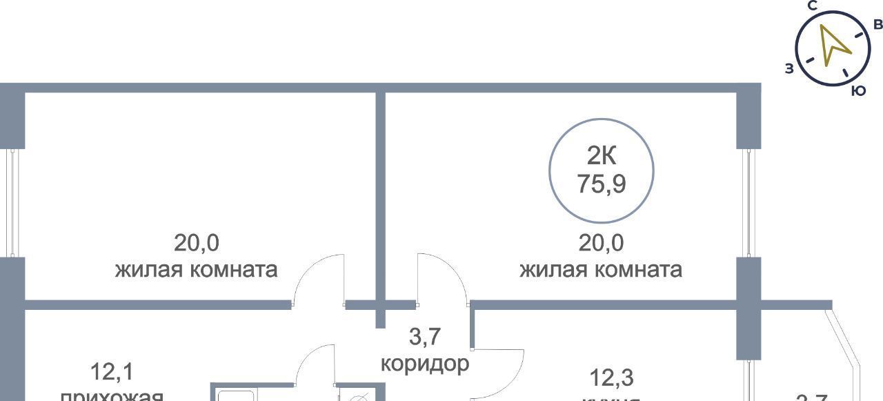 квартира г Сургут 22-й микрорайон ЖК Белые Ночи 22-й фото 1