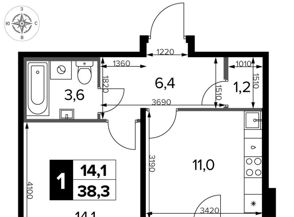 квартира г Москва метро Ховрино ш Ленинградское 228к/3 фото 1