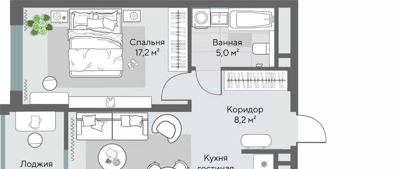 квартира г Екатеринбург ВИЗ ЖК «Нагорный» Площадь 1905 года, жилрайон фото 2