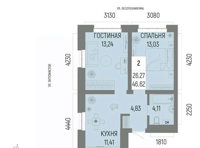 р-н Октябрьский Глумилино-1 мкр фото