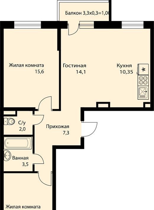 квартира г Краснодар п свх Прогресс п Березовый ЖК Прогресс муниципальное образование фото 1