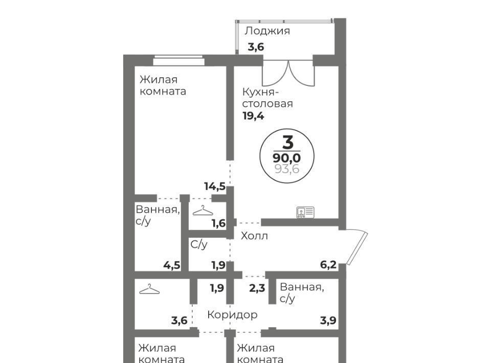 квартира г Челябинск р-н Центральный 20-й микрорайон фото 1