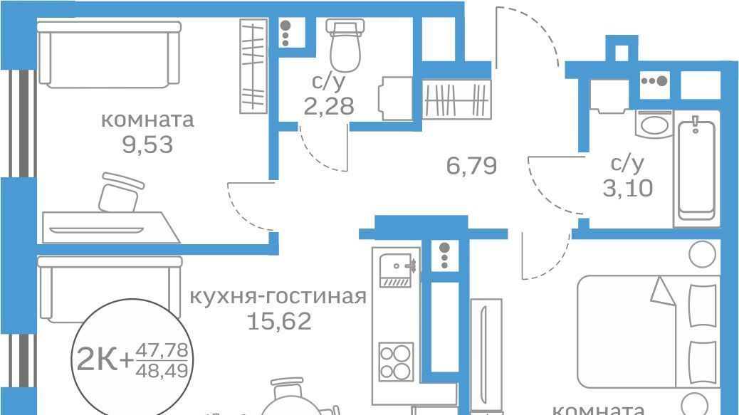 квартира г Тюмень р-н Калининский ул Краснооктябрьская 16 фото 1