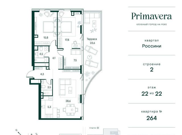 метро Спартак СЗАО Покровское-Стрешнево Северо-Западный ао, Россини кв-л, Клубный Город на Реке Примавера жилой комплекс фото