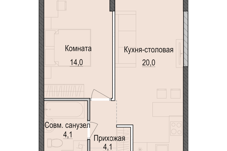 квартира г Казань ул Южно-Промышленная городской округ Казань фото 1